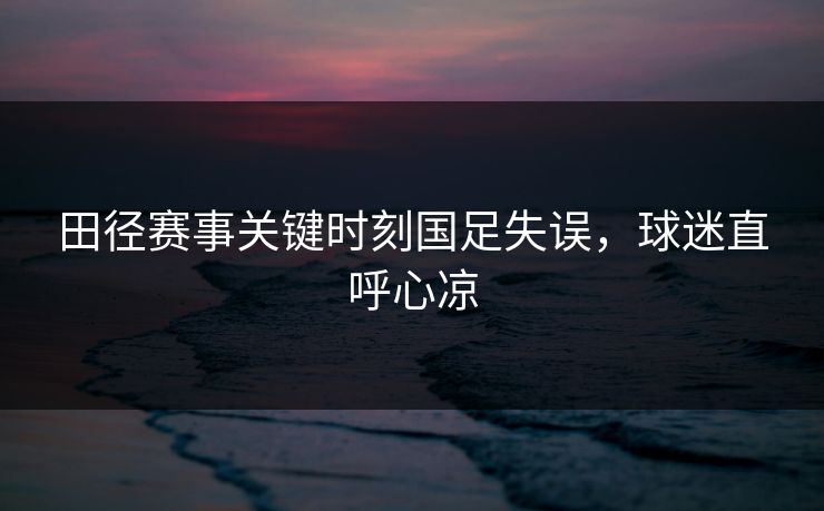 田径赛事关键时刻国足失误，球迷直呼心凉