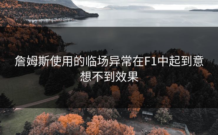 詹姆斯使用的临场异常在F1中起到意想不到效果